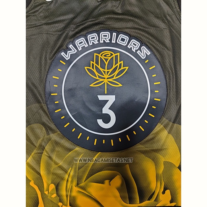 Camiseta Golden State Warriors Jordan Poole NO 3 Ciudad 2022-23 Negro